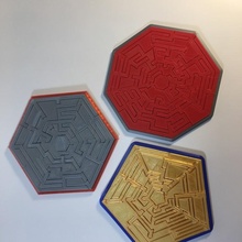 triple polygon puzzle pack toys & games fun hexagon pentagon shapes puzzles print-in-place pieces octagon 3d print model - Mito3D