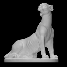 statua pantera scansione animale gatto figura scultura selvaggio marmo arrabbiato 3d print model - Mito3D