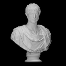 lucius junius brutus scan ancient bust face sculpture politician male killer alabaster drapery republic consul 3d print model - Mito3D