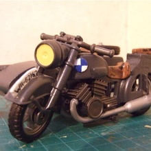 playmobil compatible ww2 german motorbike sidecar updrade upgrade 3d print model - Mito3D