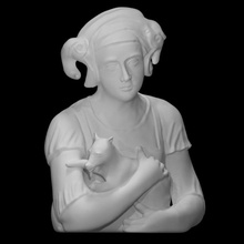 donna billy capra scansione cappello animale fallimento intaglio vestito femmina figura scultura legna maschio 3d print model - Mito3D