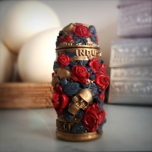 box skull roses store container rose storage steampunk sull 3d print model - Mito3D