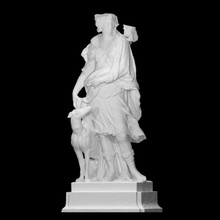 goddess artemis scan arrows art dog greek mythology royal sculpture statue stone street park religion 3dprint public 3dscan bow hunt hunting carved 3d print model - Mito3D