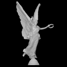 Krieg Denkmal Scan Kleid Zahl Skulptur Statue Schwert Frau Bronze Erinnerung geflügelt Veteranen Kranz 3d print model - Mito3D