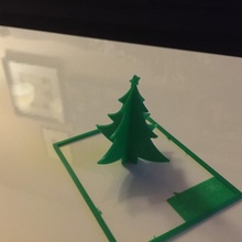 christmas tree 3d popcard & garden 3d print model - Mito3D
