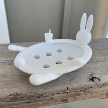 rabbit soap holder 3d print model - Mito3D