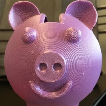 smiley piggy bank easy access pig smile 3d print model - Mito3D