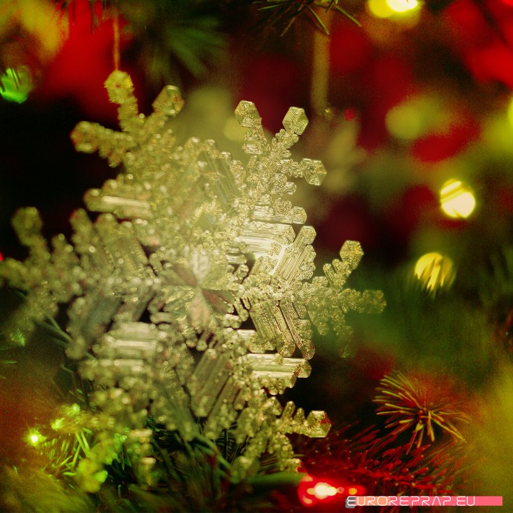real snowflake - christmas tree decoration size 128mm & garden lampshade bulb lamp lantern led light ornament christmastree holidays decor litophane stainedglass christmasornament lampion merry christmasdecor 3D print model - Mito3D