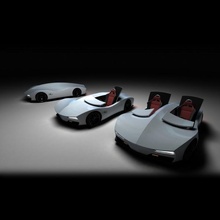 car conceito carro veículo elétrico conversível 3d print model - Mito3D