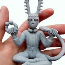 cernunnos figure mythology statue celtic myth pagan cernunnor horned god 3d print model - Mito3D