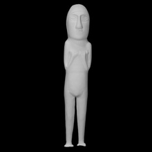 hembra figura escanear tallado escultura cáscara mujer religión ofrecimiento inca ritual adivinar aleación huaca 3d print model - Mito3D