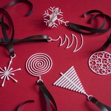 Noel pullar Bahçe top dekorasyonlar ağaç kar Süsler 3d print model - Mito3D