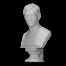 christian friedrich tieck scan art bust face famous man portrait sculpture marble male sculptor 3d print model - Mito3D