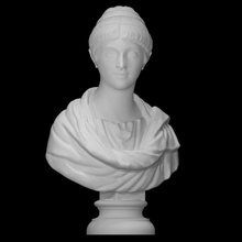 portrait antonine dynasty princess scan bust face female sculpture statue woman marble drapery 3d print model - Mito3D