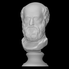 lysias scan ancient face head portrait sculpture statue marble male attic orator logographer speechwriter 3d print model - Mito3D
