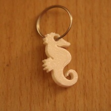 sea horse keychain keyring quick seahorse simple keyrings keychains 3d print model - Mito3D