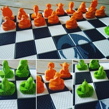 starwars chess battle board games jedi yoda darthvader tabletopgame 3d print model - Mito3D