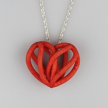 spiral heart pendant jewellery 3d print model - Mito3D