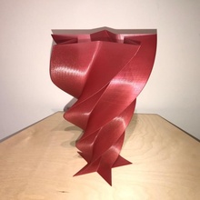 festive twisted star vase christmas 3d print model - Mito3D