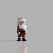 mini Papa Noel claus Navidad 3 wekster 3d print model - Mito3D