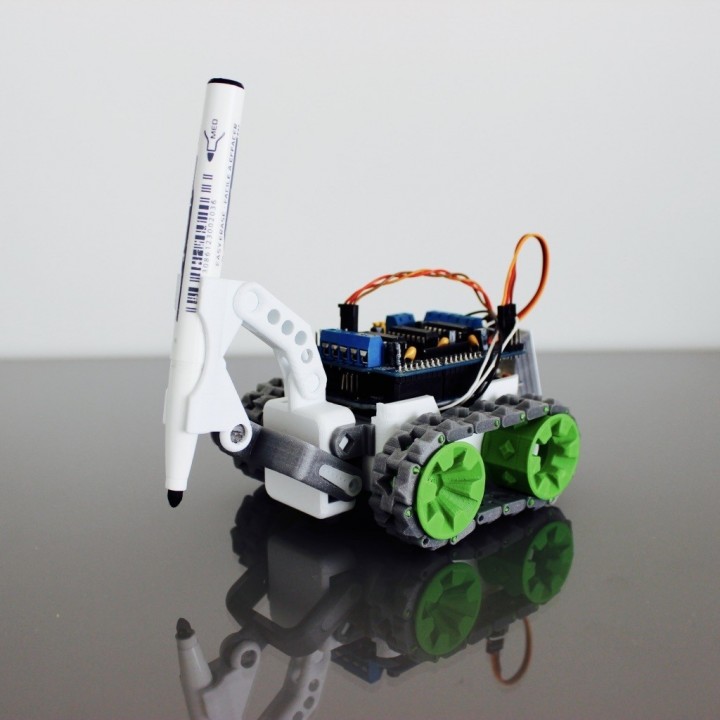 disegno attrezzo dlc smars gadget elettronica arduino arte disegnare modulare robot giocattolo bic servo modulo robotica sg90 3D print model - Mito3D