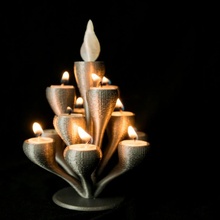 Natale albero candelabri giardino decorazioni cenare mobilia illuminazione vacanze lumini 3d print model - Mito3D