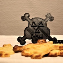skull cookie cutter halloween 3d print model - Mito3D