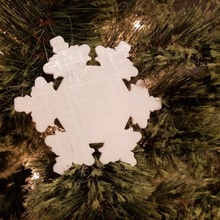 snowflake ornament 3 & garden christmas tree snow ornaments 3d print model - Mito3D