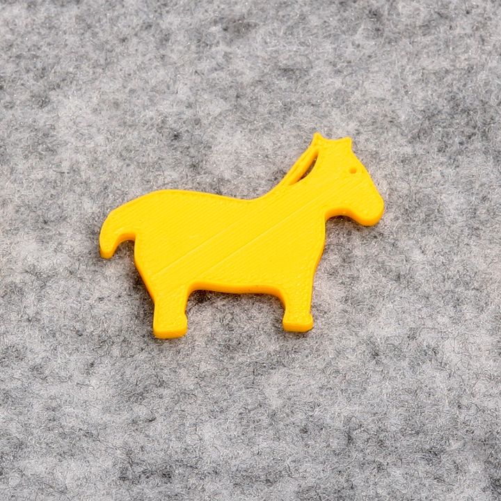simple burro extruido figura juegos juguetes animal 3D print model - Mito3D