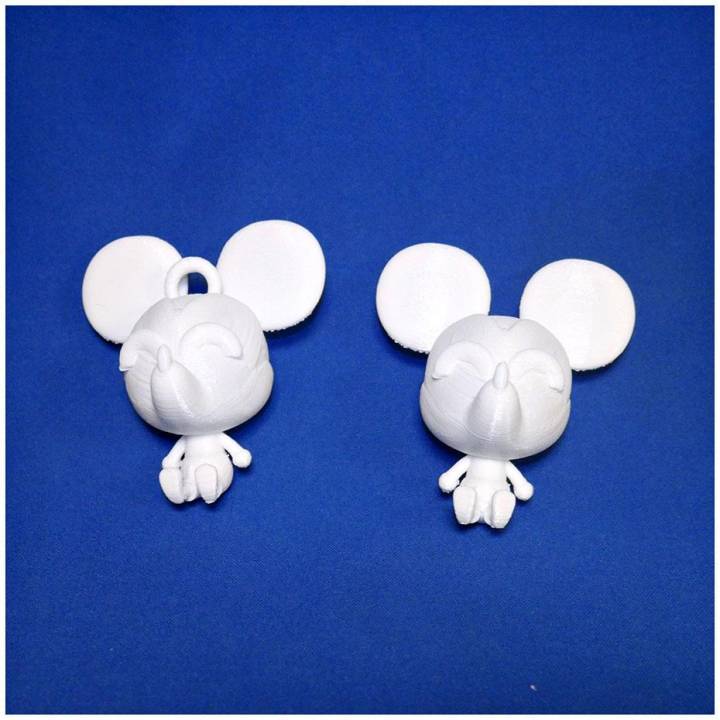 Topolino topo figura portachiavi objoy creazione giocattoli Giochi carina disney 3D print model - Mito3D