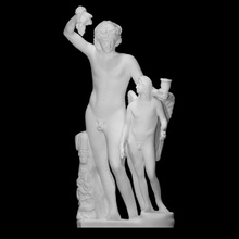 Dionysus eros taramak Antik Tanrı şarap ibadet mermer erkek çıplak gençlik üzüm Olympus efsane ayakta 3d print model - Mito3D