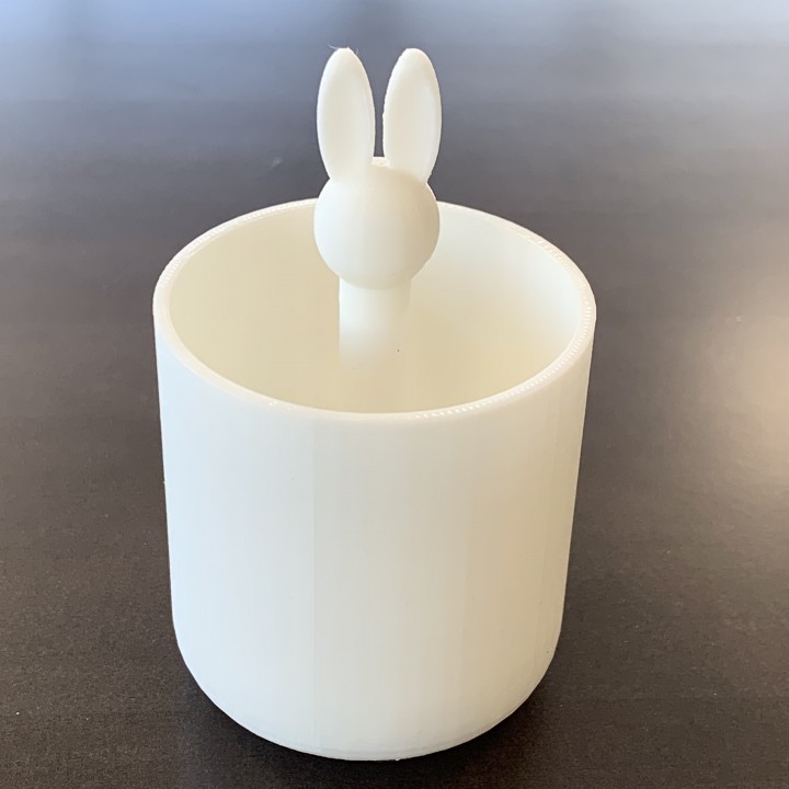 rabbit qtip holder bathroom 3D print model - Mito3D