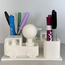 landscaping truck pen holder 3d print model - Mito3D