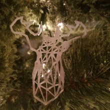 yönlü ren geyiği süs mağaza Noel faset ağaç süsler 3d print model - Mito3D