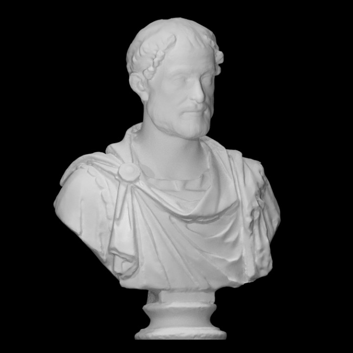unidentified portrait scan bust face head man marble italy 3D print model - Mito3D