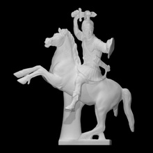 guerrier cheval analyse homme statue 3d print model - Mito3D