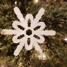snowflake ornament 5 & garden snow ornaments 3d print model - Mito3D
