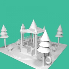 rochoso central parque tinkercad 3d print model - Mito3D