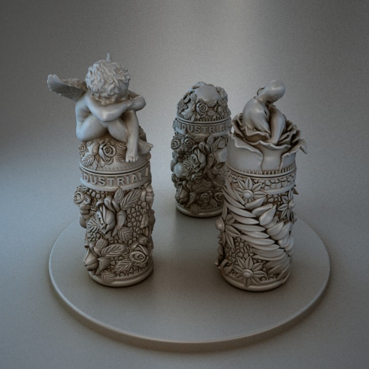 Aşk hediye Bahçe Noel Kutu konteyner gül kafatası depolama Steampunk melek sevgili aziz Sevgililer Günü Valentin Saint 3D print model - Mito3D