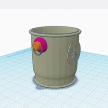 flower bucket vat 3d print model - Mito3D