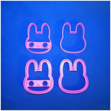 cookie cutters - cute bunny & garden anime cutter kitchen tool kawaii dollymoe mow 3d print model - Mito3D