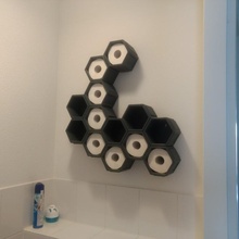 toilette papier hexagone 3d print model - Mito3D