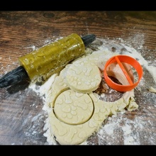 pata estampas ossos gravado rolo jardim Natal biscoito cozinhando faça presente padronizar ferramenta natal feriado relevo assar pastelaria 3d print model - Mito3D