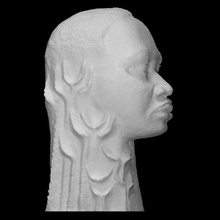 profondamente radicato dr martin Lutero re scansione nero viso testa storia uomo ritratto scultura statua attivista astratto radice marting 3d print model - Mito3D
