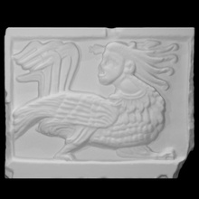 siren scan bird creature female monster sculpture marble basrelief myth 3d print model - Mito3D