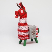 holiday llama - fortnite fan art christmas ornament xmas loot lootbox battleroyale 3d print model - Mito3D