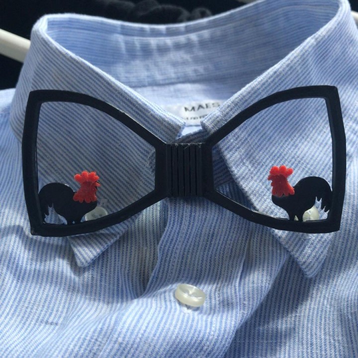 polla gallo corbata moño Moda accesorio elegante hombre hombres Corbata arco clase Papillon manfactory 3D print model - Mito3D