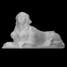 grec sphinx analyse créature décoration femelle sculpture statue femme nu mythe 3d print model - Mito3D
