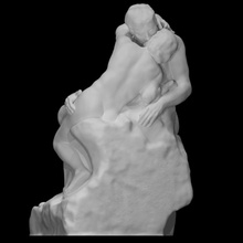 bacio scansione corpo femmina amore uomo passione scultura statua donna marmo coppia maschio nudo gesso copia 3d print model - Mito3D