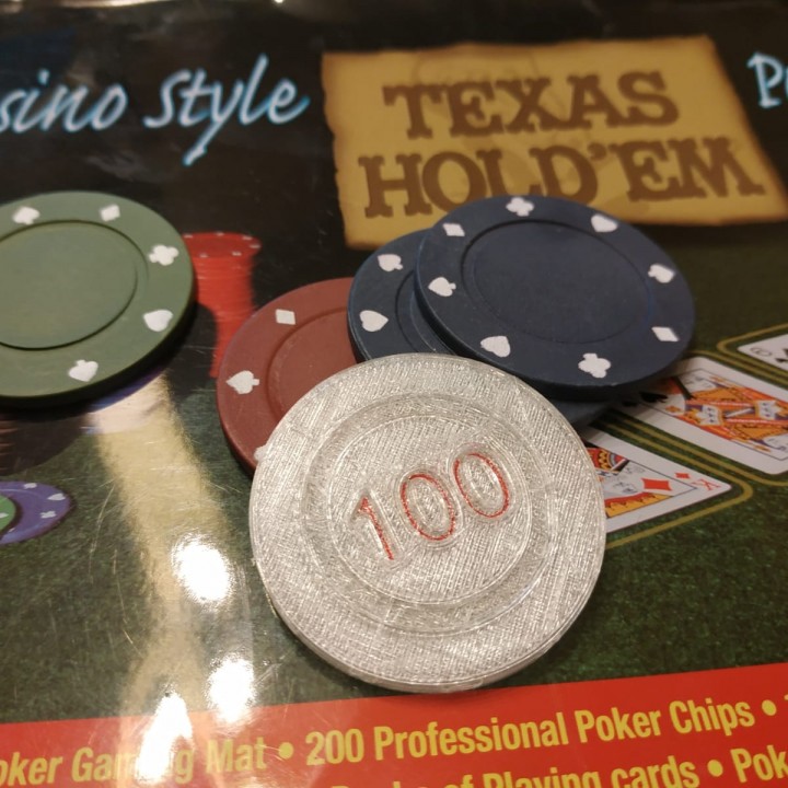 poker chip coin 3D print model - Mito3D